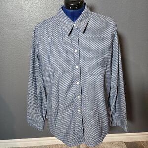 GAP Polka Mini Polka Dot Button Up Chambray Denim Shirt
